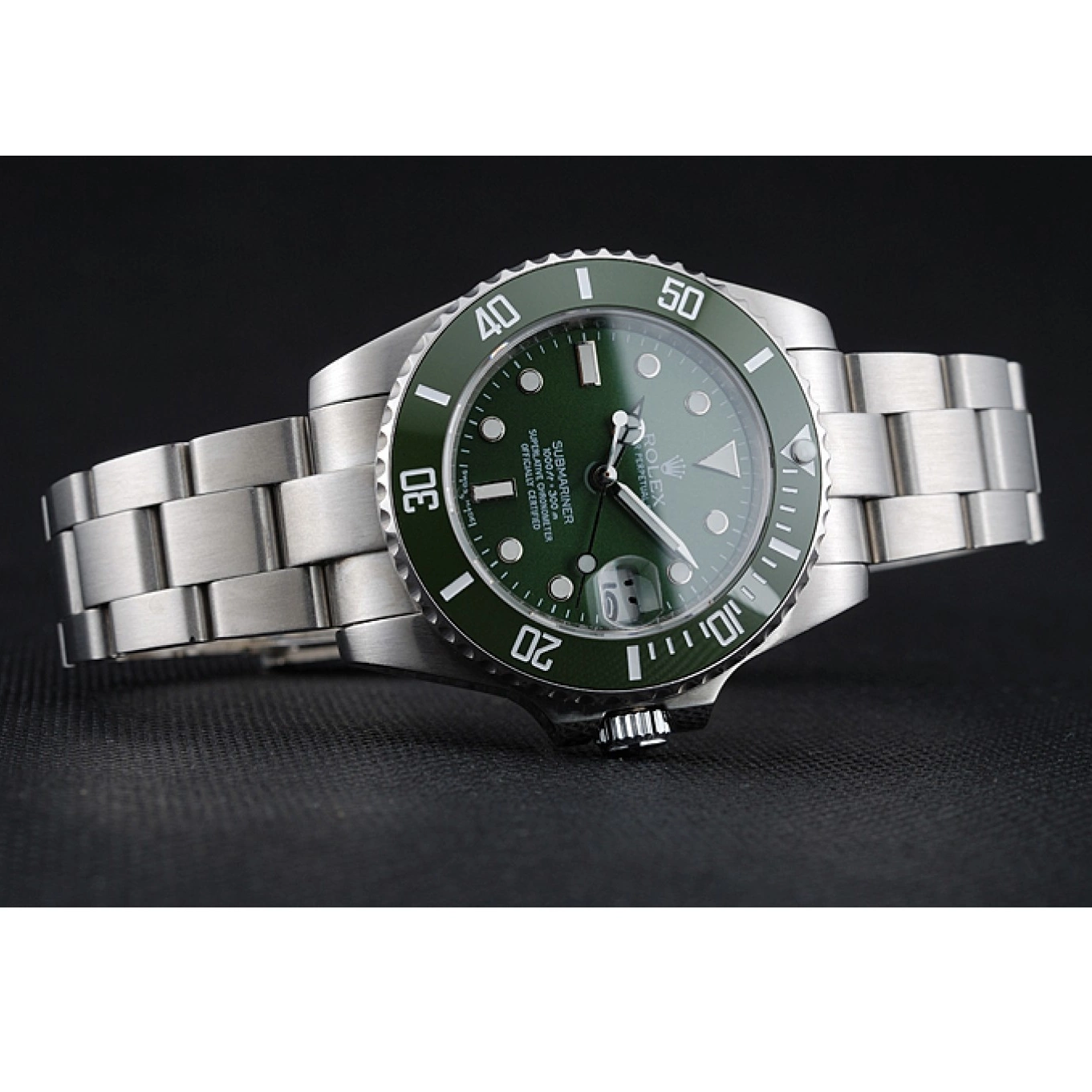 Aaa replica watch Bracelet Rolex Submariner Stainless Green Steel 1454151 Dial 0730